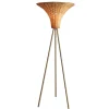 New Wohnen Stehleuchte mit Geflechtschirm Rattan - Alexandre