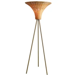 New Wohnen Stehleuchte mit Geflechtschirm Rattan - Alexandre