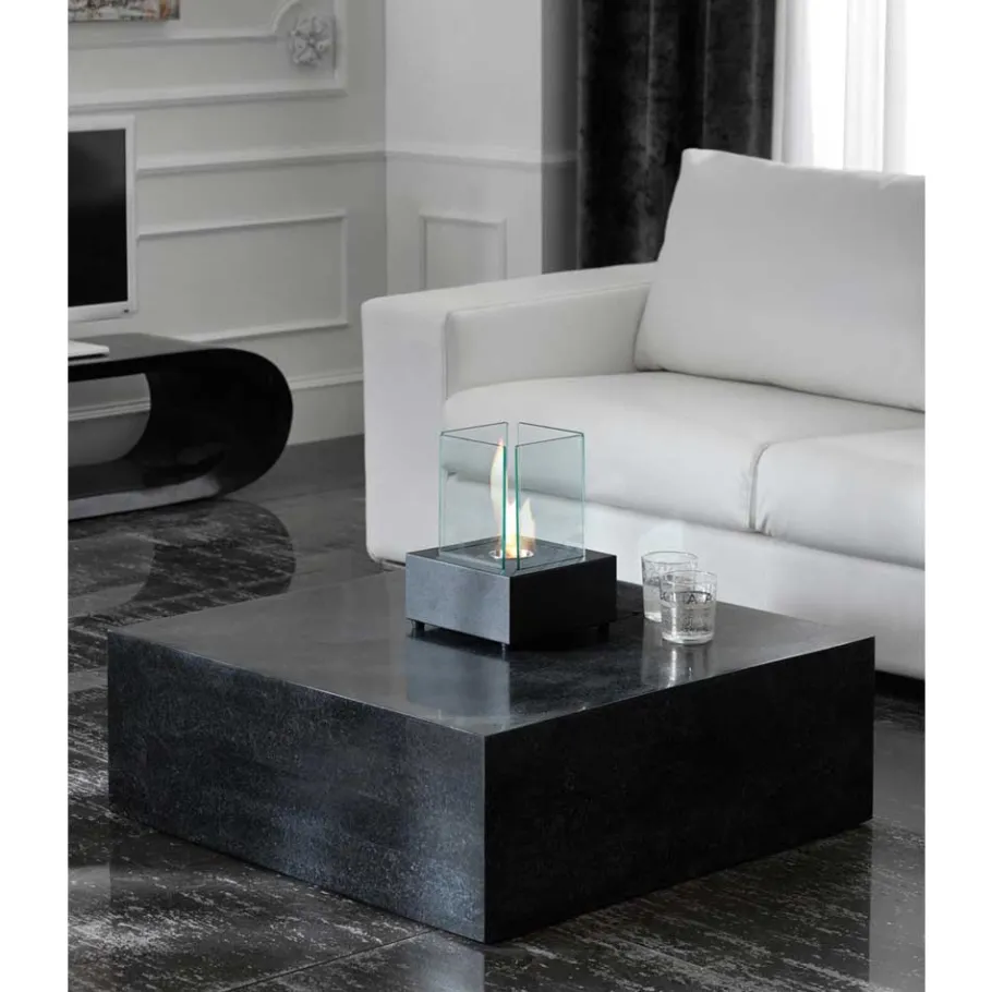 Outlet Wohnen Stein Couchtisch Luvega in Schwarz