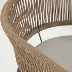 Hot Wohnen Stühle aus Kordelgeflecht Beige - Wanisha (4er Set)