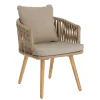 Outlet Wohnen Stühle aus Kordelgeflecht & Holz - Movement (2er Set)