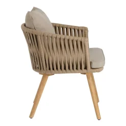 Outlet Wohnen Stühle aus Kordelgeflecht & Holz - Movement (2er Set)