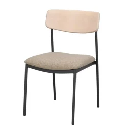 Discount Wohnen Stühle mit Polstersitz in Beige - Gora (2er Set)