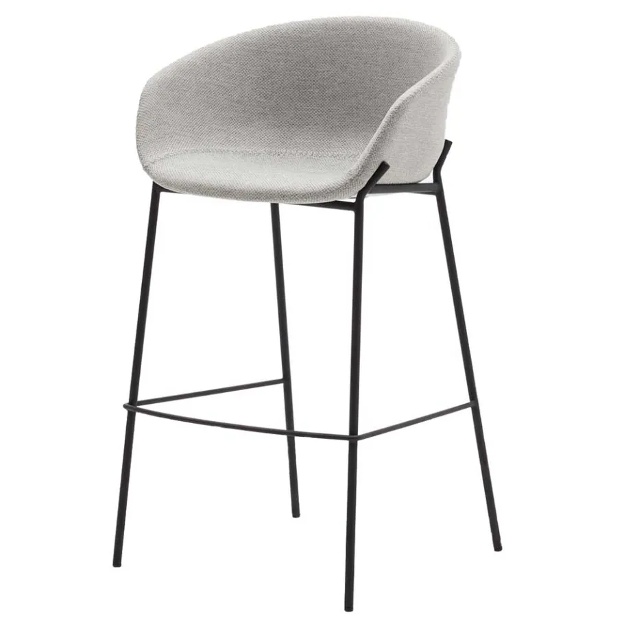 Best Wohnen Stoff Barstuhl Set mit 75 cm Sitzhöhe - Garcia (2er Set)