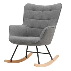 Online Wohnen Stoff Schaukelstuhl im Skandi Design - Monique