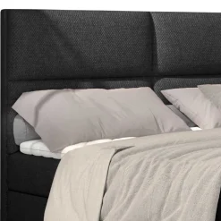 Best Wohnen Stoffbett in Dunkelgrau mit Stauraum - Detroit