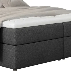 Best Wohnen Stoffbett in Dunkelgrau mit Stauraum - Detroit