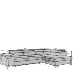 Sale Wohnen Stoffcouch mit Bettfunktion in Taupe - Moglesia