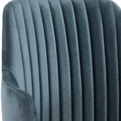 Clearance Wohnen Stuhl mit Armlehnen in Blau Webstoff - Romance