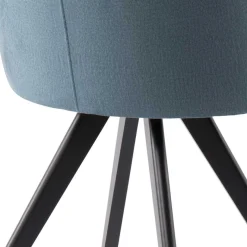 Clearance Wohnen Stuhl mit Armlehnen in Blau Webstoff - Romance