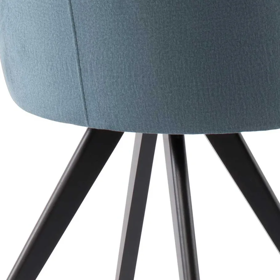 Clearance Wohnen Stuhl mit Armlehnen in Blau Webstoff - Romance
