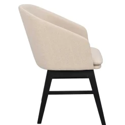 Outlet Wohnen Stylischer Armlehnenstuhl in Beige - Cacamp (2er Set)