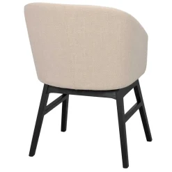 Outlet Wohnen Stylischer Armlehnenstuhl in Beige - Cacamp (2er Set)