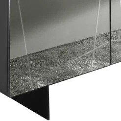 Best Wohnen Stylisches Sideboard mit Spiegel Front in Rauchgrau - Odangelo