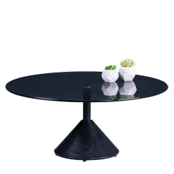 New Wohnen Säulentisch Couchtisch mit runder Tischplatte - Guantama