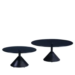 New Wohnen Säulentisch Couchtisch mit runder Tischplatte - Guantama