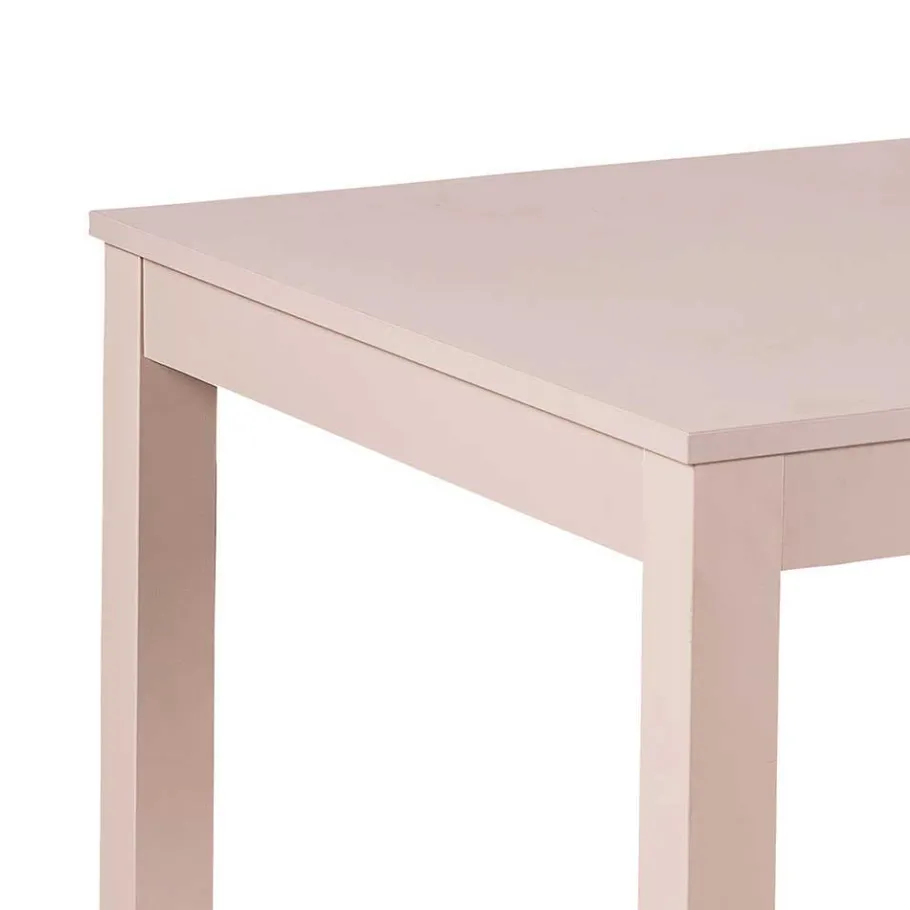 Wohnen Taupefarbener Esstisch mit 2 Einlegeplatten Bino aus Holz teilmassiv