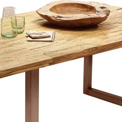 New Wohnen Teak Altholz Tisch mit U-Gestell - Montesa