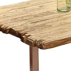 New Wohnen Teak Altholz Tisch mit U-Gestell - Montesa