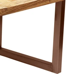 New Wohnen Teak Altholz Tisch mit U-Gestell - Montesa