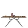 Discount Wohnen Teak Altholztisch mit Designgestell - Wemdi