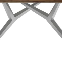 Discount Wohnen Teak Altholztisch mit Designgestell - Wemdi