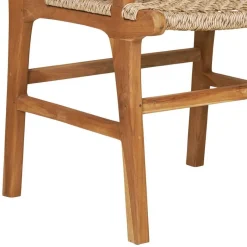 Hot Wohnen Teak Armlehnenstuhl mit Kordelgeflecht - Merlan (2er Set)