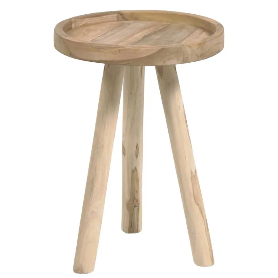 Online Wohnen Teak Couchtisch mit Drei-Bein-Gestell - Marcel