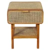 Clearance Wohnen Teak Holz Nachtkommode mit Wiener Geflecht - Teako