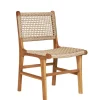 Discount Wohnen Teak Holzstühle mit Kordelgeflecht - Merlan (2er Set)