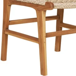 Discount Wohnen Teak Holzstühle mit Kordelgeflecht - Merlan (2er Set)