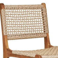 Discount Wohnen Teak Holzstühle mit Kordelgeflecht - Merlan (2er Set)