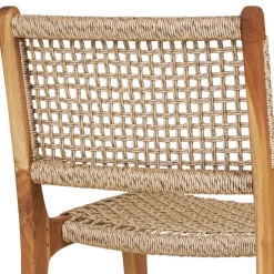 Discount Wohnen Teak Holzstühle mit Kordelgeflecht - Merlan (2er Set)