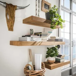 Online Wohnen Teak Wandboard mit 4 cm Stärke - Palium