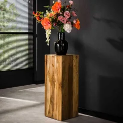 New Wohnen Teakholz Blumensäule modern-rechteckig - Diskus