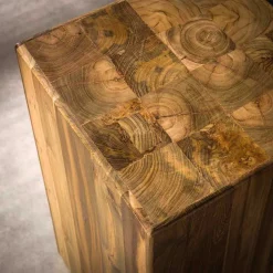 New Wohnen Teakholz Blumensäule modern-rechteckig - Diskus