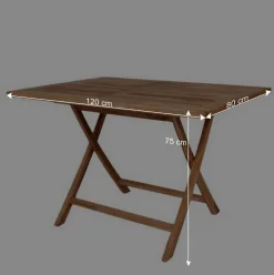 Clearance Wohnen Teakholz Garten Klapptisch in 120x80 cm - Vienna