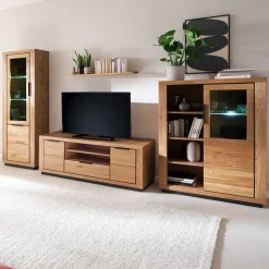 Best Wohnen Teilmassive TV Wohnwand - Möbelset - Vlacoma (vierteilig)