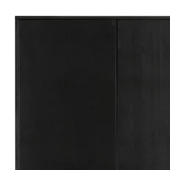 Outlet Wohnen Teilmassiver 94x180x40 Kiefernholz Kleiderschrank in Schwarz - Ilvessino