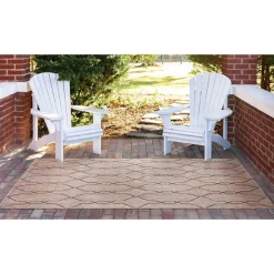 Outlet Wohnen Teppich für Terrasse und Garten in Hellbraun & Grau - Flurina