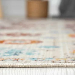 New Wohnen Teppich in Creme mit buntem Floral-Muster - Genyna