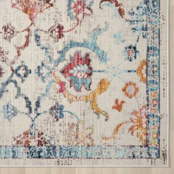 New Wohnen Teppich in Creme mit buntem Floral-Muster - Genyna
