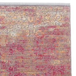 Wohnen Teppich in Rot und Beige abstrakt - Lergavano