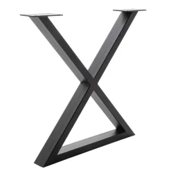 Best Wohnen Tisch mit X-Gestell und Zerreiche Platte - Aljawis