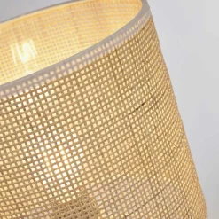 Outlet Wohnen Tischleuchte aus Bambus Geflecht in Beige - Veromica