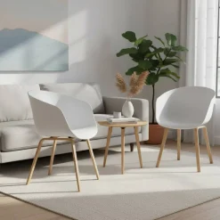Outlet Wohnen Tischsessel mit Sitzschale - Eberly (2er Set)