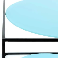 Discount Wohnen Toller Beistelltisch in Hellblau & Schwarz - Vosina