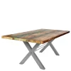 Online Wohnen Toller Shabby Chic Tisch aus Altholz Bunt - Teas