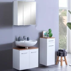 Outlet Wohnen Topp Bad Möbelset in Weiß - Lasdias (dreiteilig)