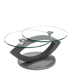 Best Wohnen Topp Couchtisch mit 2 runden Glasplatten - Annely